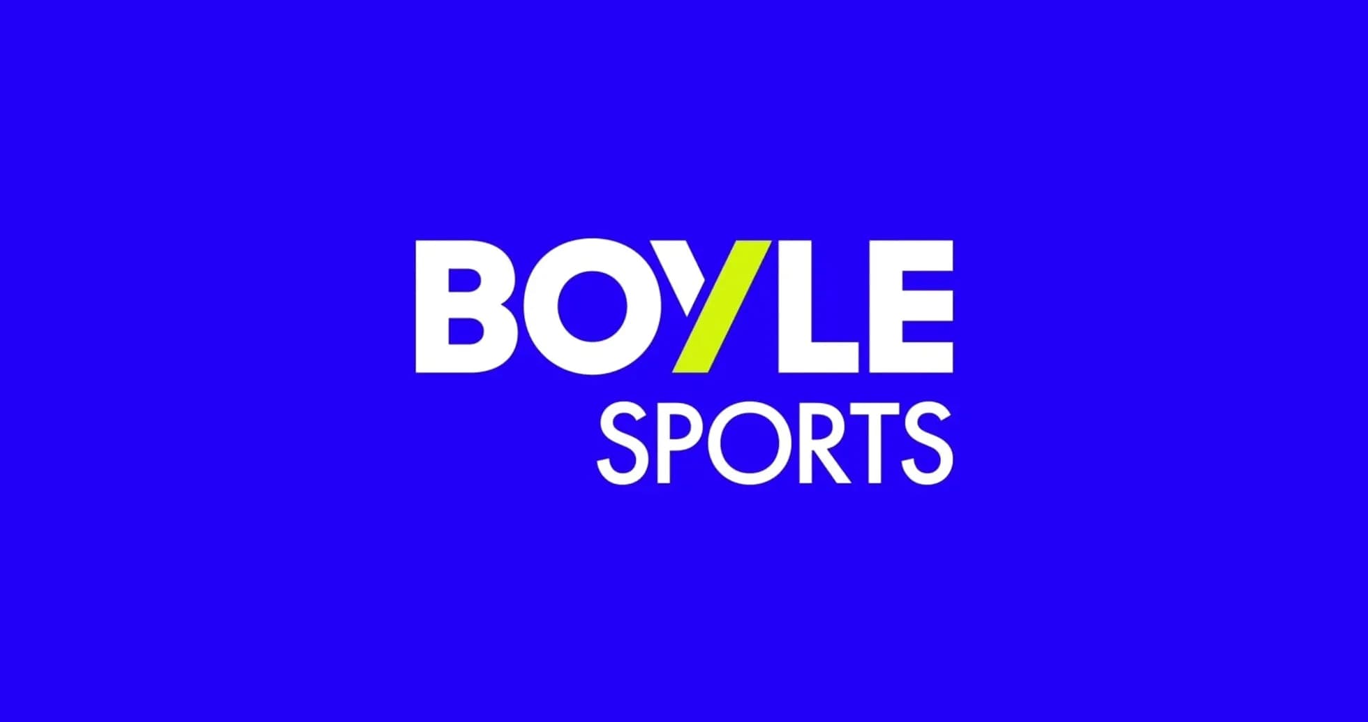 Boyle Sports logo on blue background Boyle Sports logo on blue background
