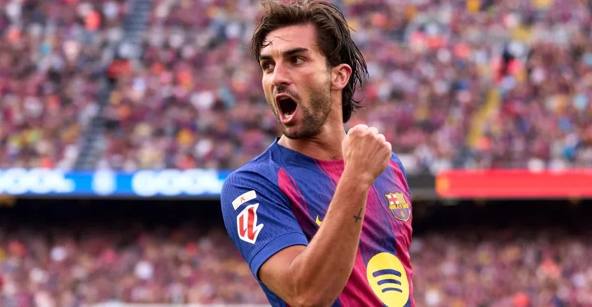Barcelona player celebrating a goal in stadium Barcelona player celebrating a goal in stadium