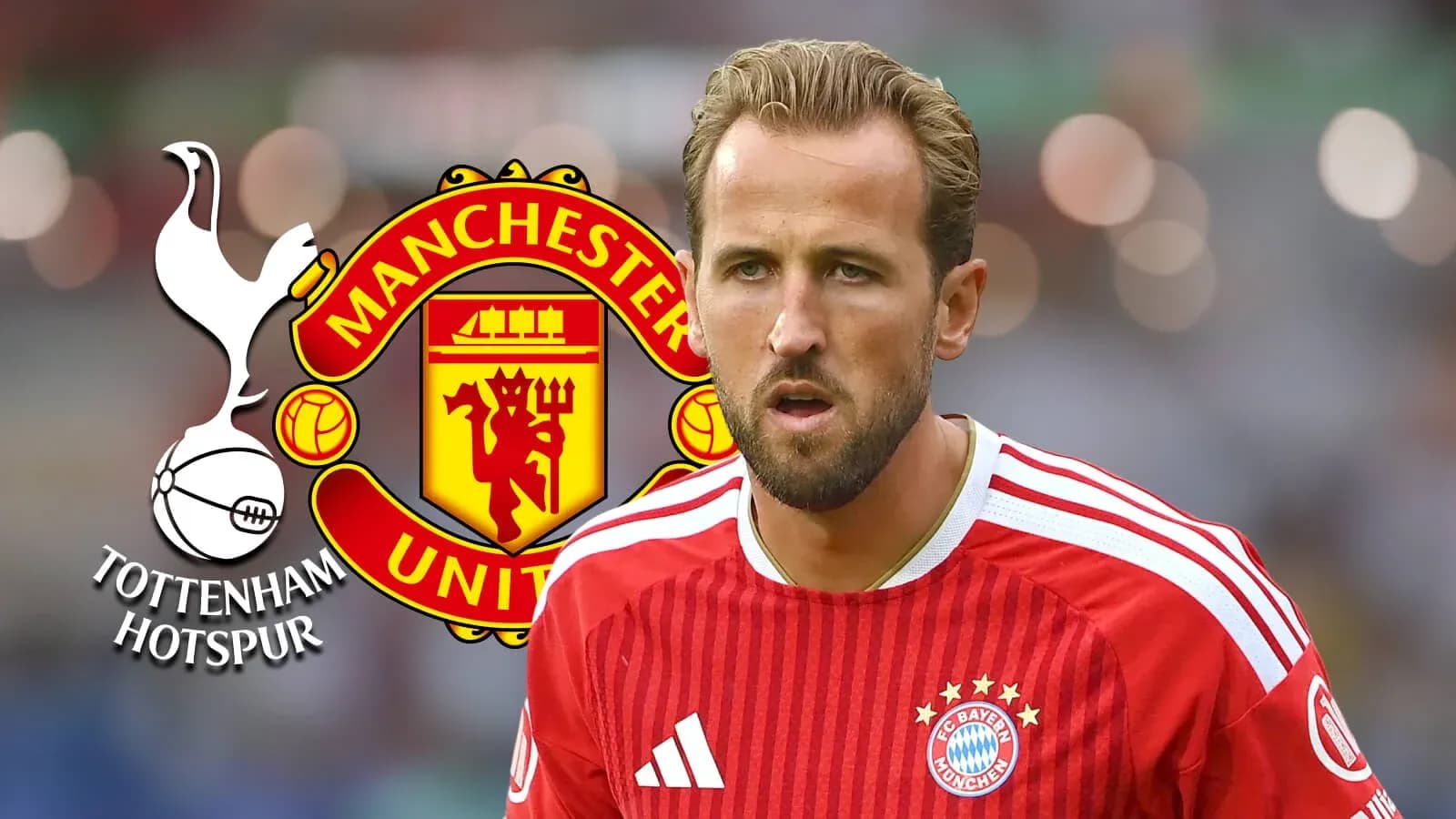 Harry Kane in Bayern Munich jersey with logos Harry Kane in Bayern Munich jersey with logos