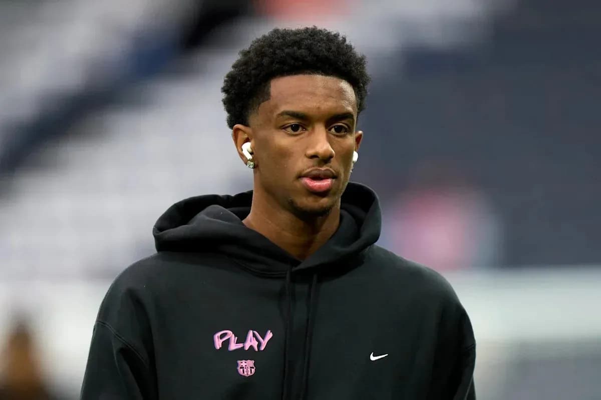 Player wearing headphones during warm-up session Player wearing headphones during warm-up session