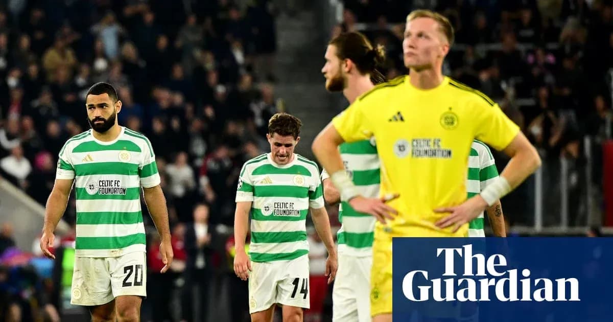 Celtic FC players walking off after defeat Celtic FC players walking off after defeat