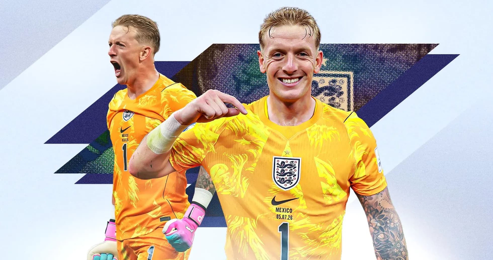 Goalkeeper in yellow jersey celebrating with fans Goalkeeper in yellow jersey celebrating with fans