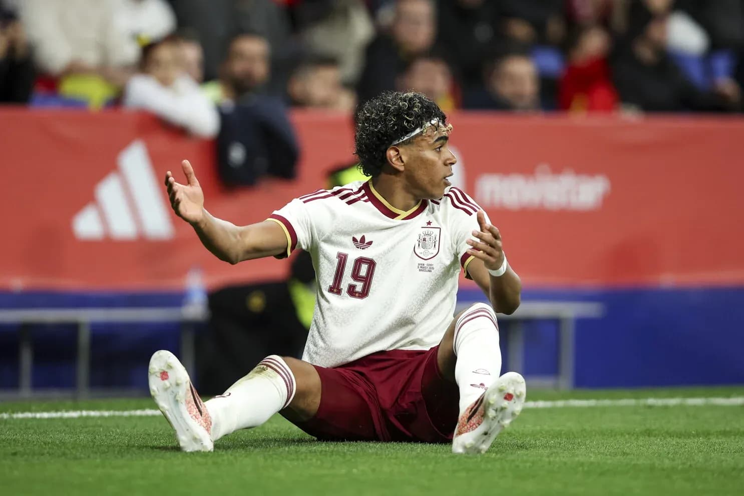 Spain player reacting during World Cup match Spain player reacting during World Cup match