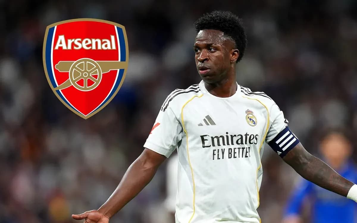 Player in Real Madrid kit with Arsenal logo Player in Real Madrid kit with Arsenal logo