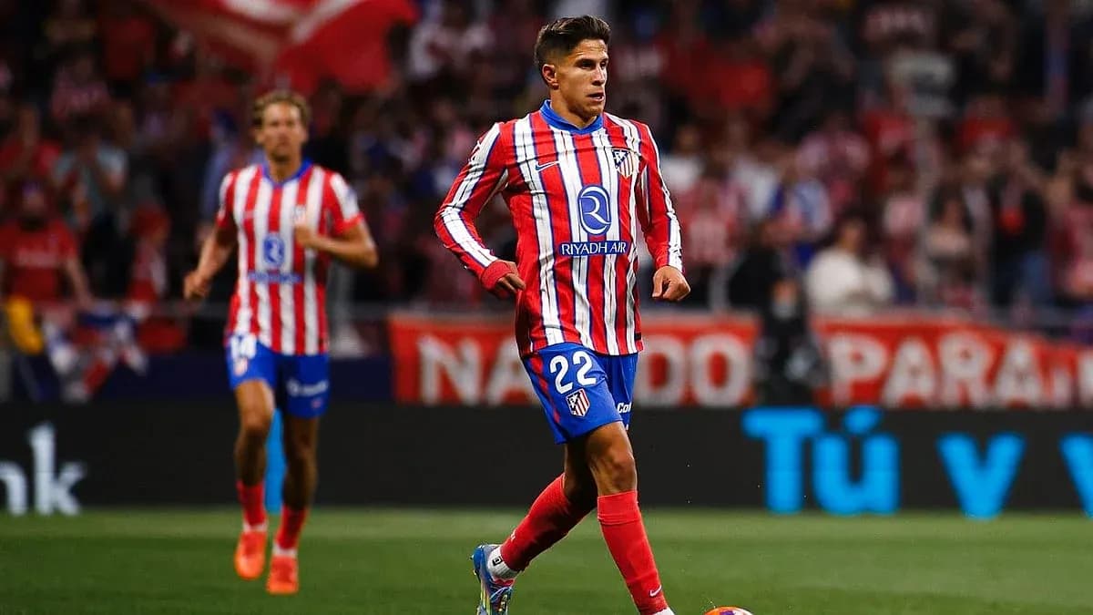 Atletico Madrid player in action during match Atletico Madrid player in action during match