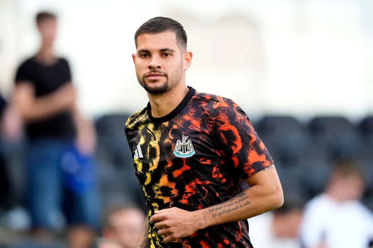 Player wearing Newcastle training kit on pitch Player wearing Newcastle training kit on pitch