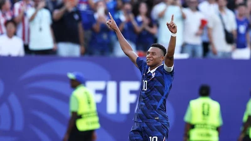 Player celebrating goal during FIFA match Player celebrating goal during FIFA match