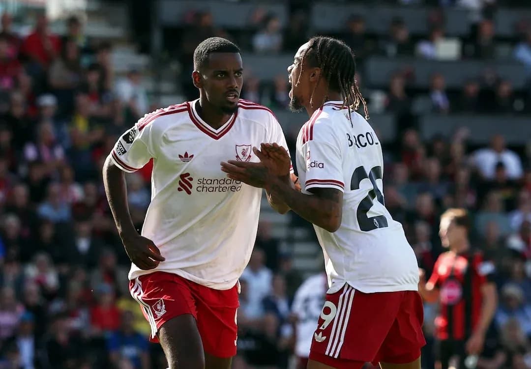 Liverpool players celebrating during Bournemouth match Liverpool players celebrating during Bournemouth match