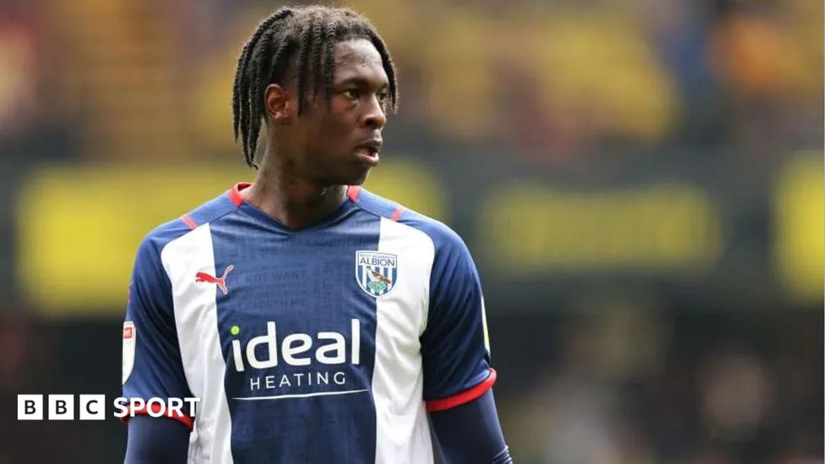 Player in West Bromwich Albion kit during match Player in West Bromwich Albion kit during match