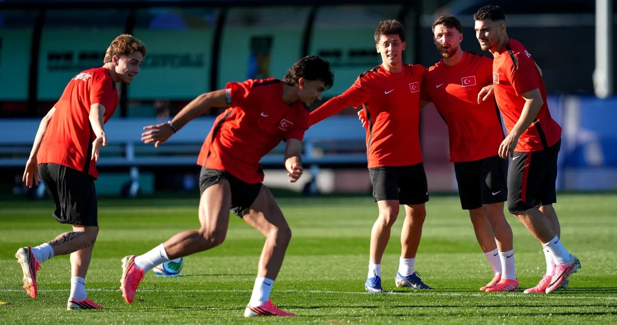 Turkey players training for World Cup match Turkey players training for World Cup match
