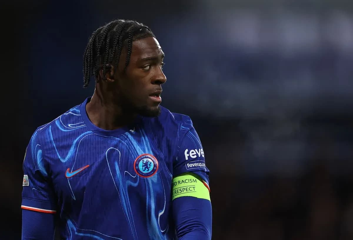 Player wearing Chelsea kit with captain's armband Player wearing Chelsea kit with captain's armband