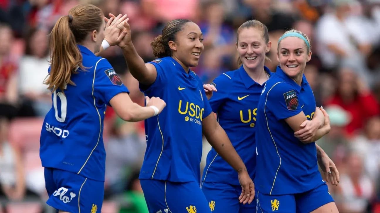 Chelsea women celebrating a goal during match Chelsea women celebrating a goal during match