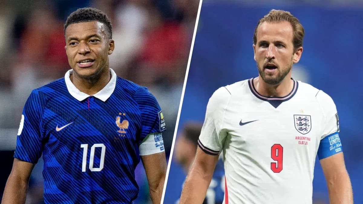 Mbappe and Kane before World Cup match Mbappe and Kane before World Cup match