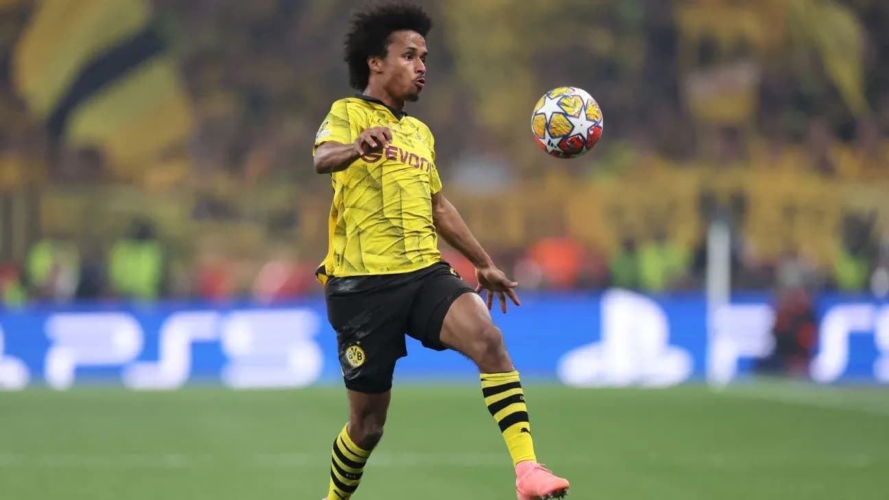Player controlling the ball during a match Player controlling the ball during a match