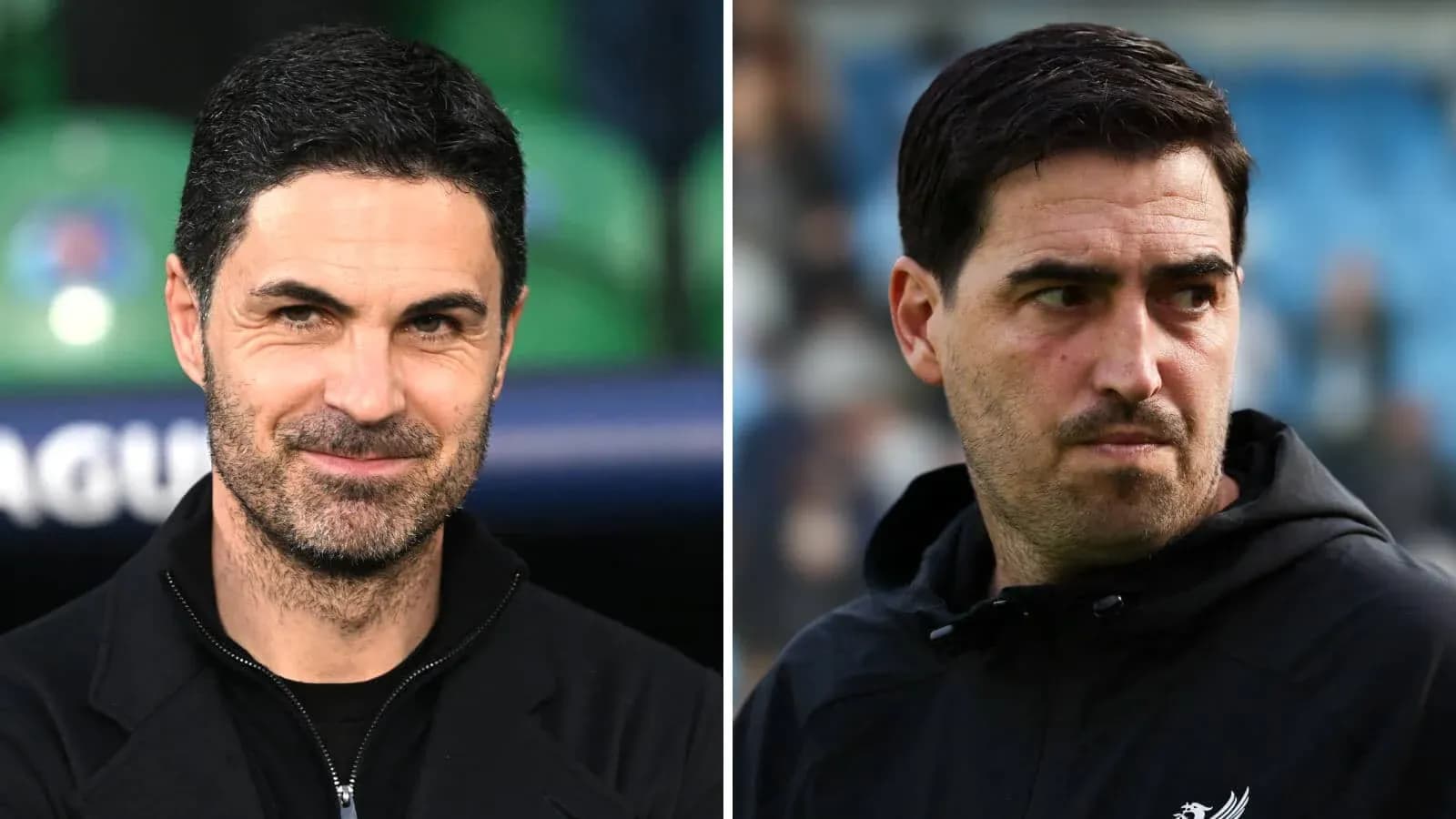 Two football managers on the sidelines Two football managers on the sidelines