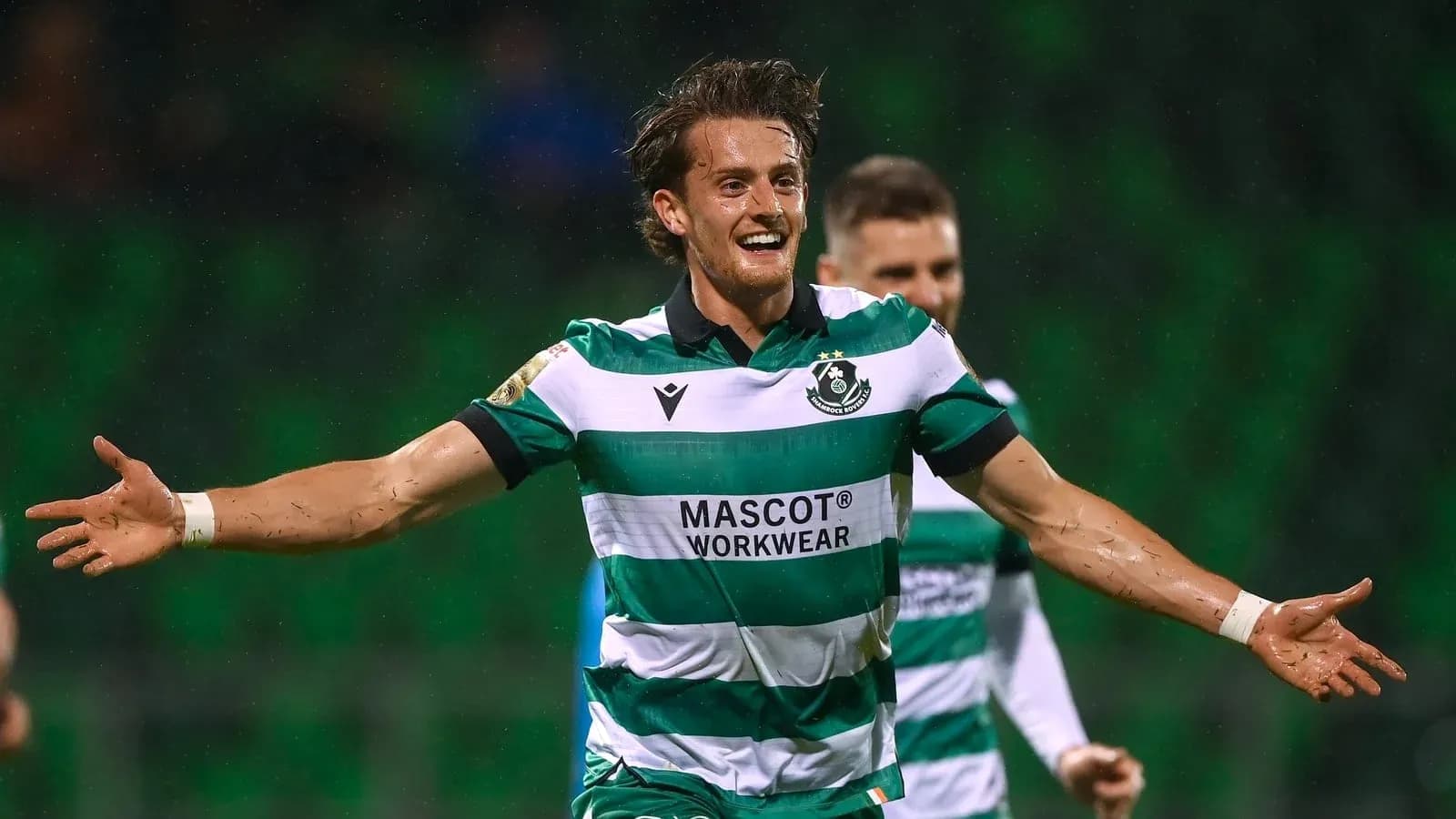 Player celebrating after scoring a goal Player celebrating after scoring a goal